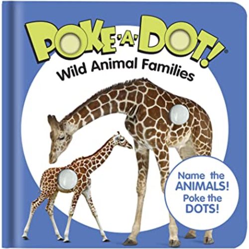 Melissa & Doug Children’s Book – Poke-a-Dot: Wild Animal Families (Board Book with Buttons to Pop)