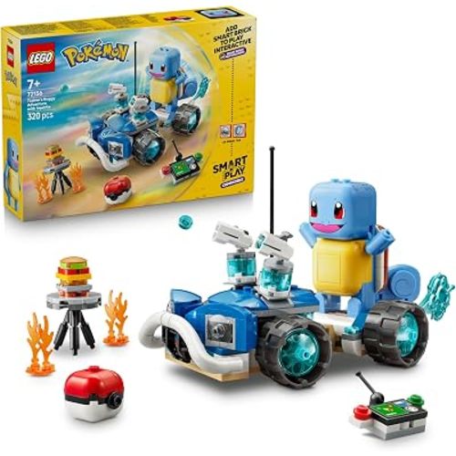 LEGO® Pokémon™ SMART Play™: Trainer’s Buggy Adventure with Squirtle 72156 Compatible Interactive Toy Set Incl. 2 SMART Tags and 1 Pokémon - Playset Idea for 7+ Year Old Boys and Girls