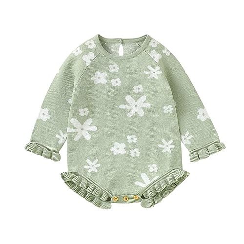 Unisex Baby Girl Boy Knitted Romper Jumpsuit Checkerboard Plaid One Piece Button Down Sweater Playsuit Clothes