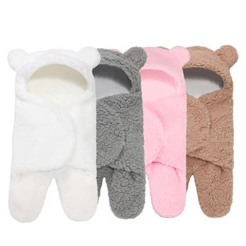 Nunibum Baby Swaddle Blanket Boys Girls Cute Cotton Plush Receiving Blanket Newborn Sleeping Wraps for 0-6 Months