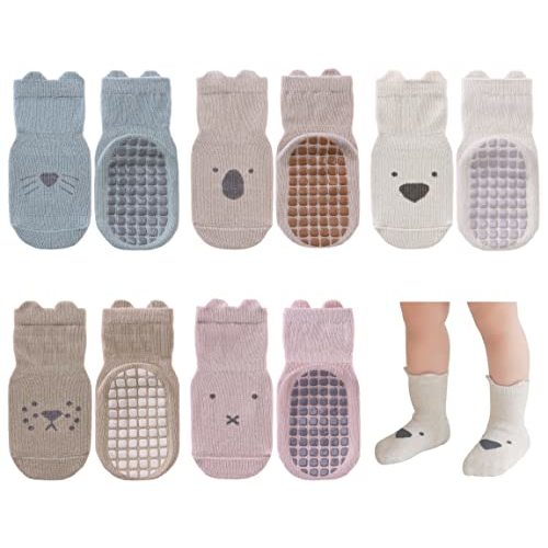 NOCIN COLOR Baby Grips Socks Kids Toddler Girls Boys Non Slip Thermal Socks Cozy Thick Cotton Winter Warm Socks