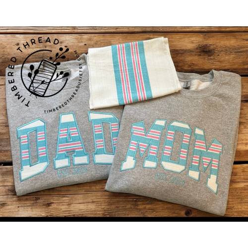 Cozy Custom Embroidered Hospital Blanket Keepsake Sweatshirt, Gift For Mom, Newborn Keepsake Crewneck, Made with baby/kids keepsake items