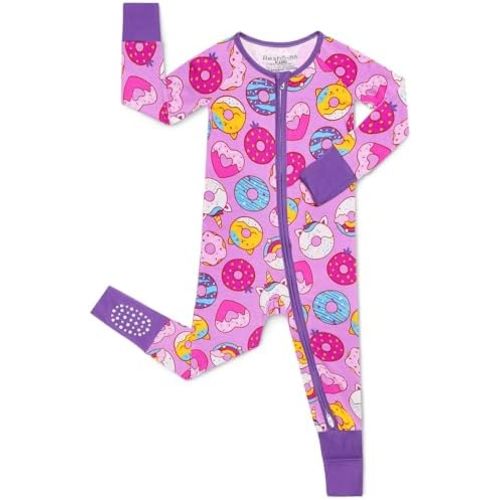 Bamboo Viscose Convertible Baby Footies Pajamas, footies for babies, Zipper Pajamas Baby Girls 0-24M