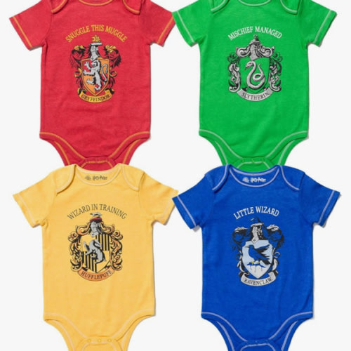 Harry Potter Baby 4 Pack Bodysuits Newborn to Infant