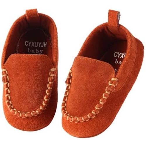 Soft Sole Baby Loafers Boys Girls Suede Leather First Walking Shoes Infant Baby Dress shoes 3-18 Months
