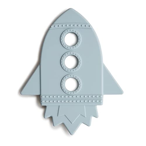 mushie Silicone Baby Teether Toy | Rocket (Cloud)