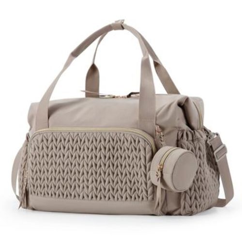 Itopfox Large Capacity Travel Diaper Tote Bag with Pacifier Case, Insulated Pockets for Baby Essentials, Hospital Delivery Bag