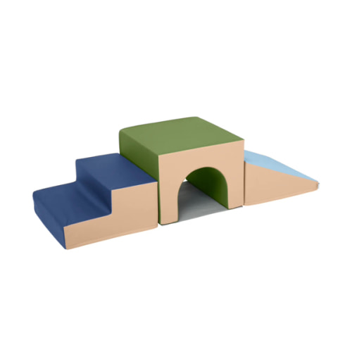Greenguard gold certified Single Tunnel Climber, Toddler Playset, 3-Piece