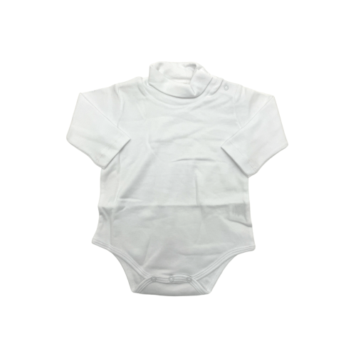 Luigi L/S Snap Turtleneck Onesie White OI016-01