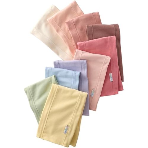Butterblu Bailey 10-Pack Burp Cloths 100% - Sunset Haze Rainbow