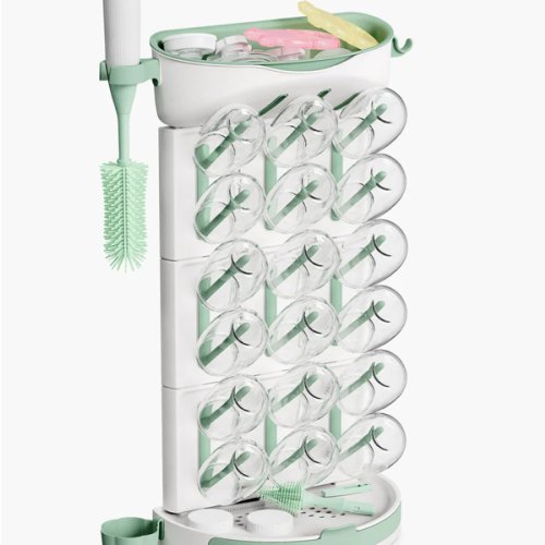 Momcozy Baby Bottle Drying Rack | Holds 18 Bottles, DIY Design