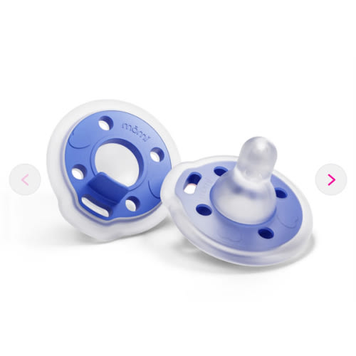 babypace breast-like pacifier 0-6mo 2-set - lapis | mōmi