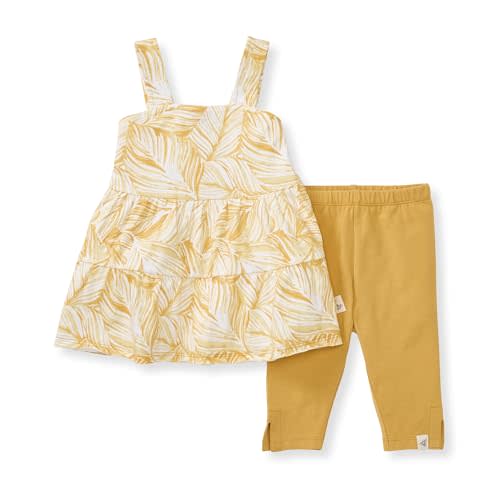 Burt's Bees Baby Baby Girls' Sleeveless Top and Pant Set, 100% Organic Cotton