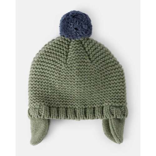 Baby Boy Pom Winter Hat - Green - OshKosh | Carter's
