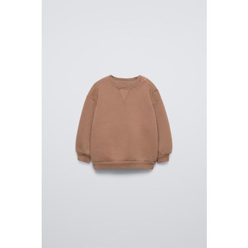 PLAIN SWEATSHIRT - Brown | ZARA United States