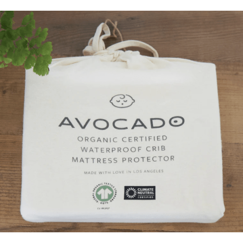 Organic Waterproof Crib Protector Pad | Avocado Green Mattress