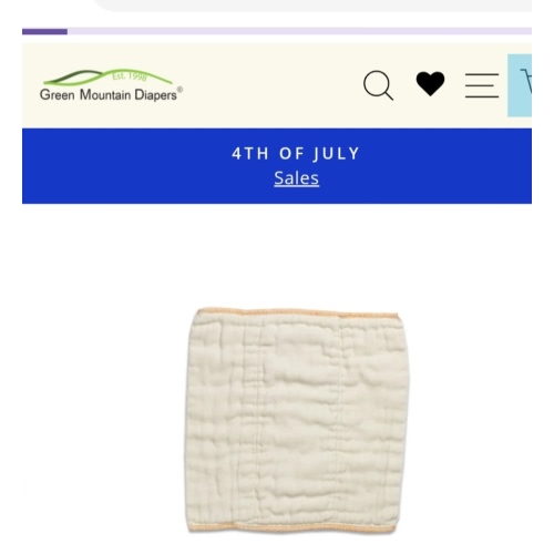 Cloth-eez Prefold Diapers - Organic Natural Unbleached
