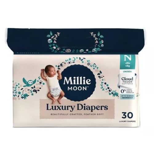 Millie Moon Luxury Disposable Diapers - (Size N and 30 Count)
