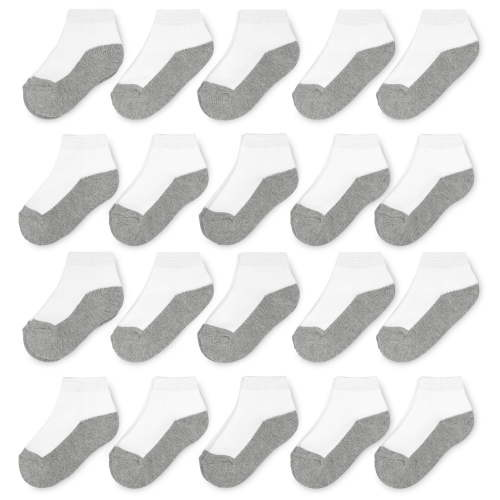 Wonder Nation Baby and Toddler Ankle Socks, 20-Pack, Sizes 0M-5T