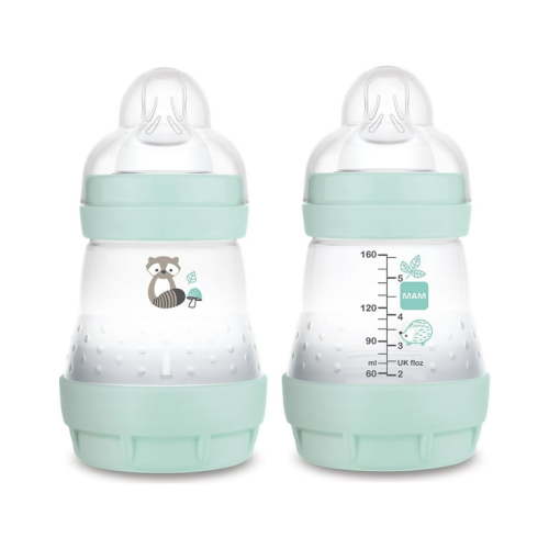 MAM Easy Start Anti-Colic Bottle 9 oz (1-Count), Baby Essentials, Medium  Flow Bottles with Silicone Nipple, Baby Bottles for Baby - Linen 