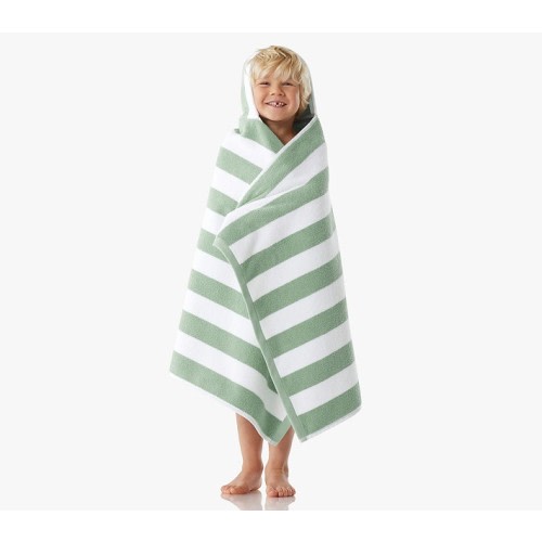 Rugby Stripe Kid Hooded Towels