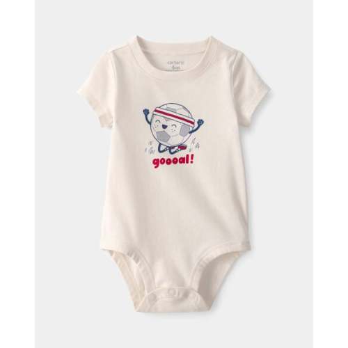Baby Soccer Ball Graphic Bodysuit - Ivory | Carter's