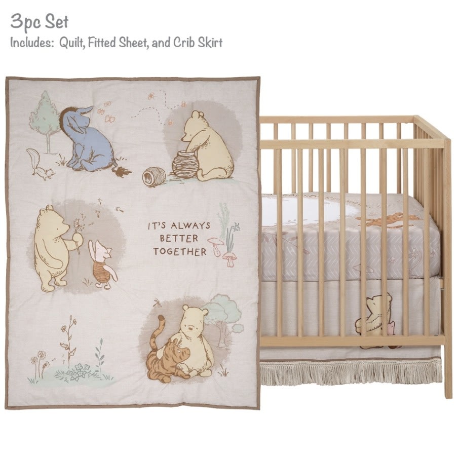 Pooh Bear & Pals 3-Piece Crib Bedding Set