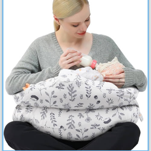 Chilling Home Nursing Pillow Adjustable,Baby Pillow for Breast Feeding Bottle Feeding, Large Size More Support for Mom and Baby, Breastfeeding Essentials for Newborn,Removable Cover