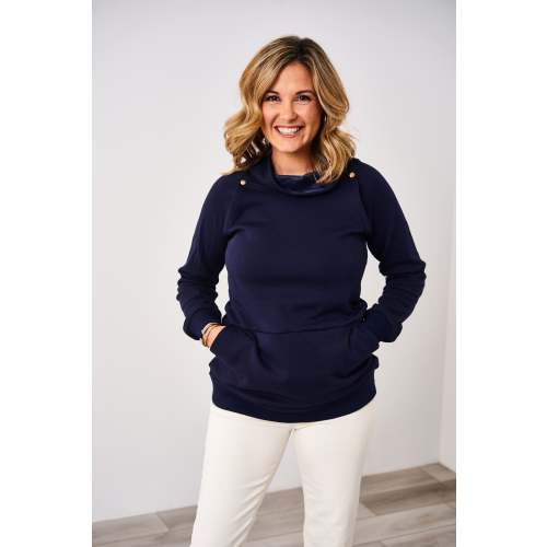 Latched Mama Harbor Snap Nursing Pullover Size Medium