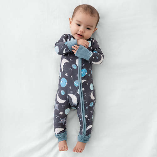 Blue To the Moon & Back Zippy - Little Sleepies