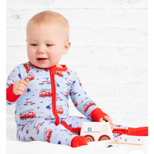 Hometown Hero Zip Romper – Dreamy Bamboo
