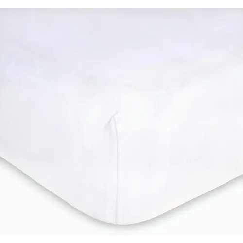 Burts Bees Baby Solid Fitted Crib Sheet Organic Cotton BEESNUG - Cloud White, Fits Unisex Standard Bed and Toddler Mattress, Infant Essentials, 52 x 28 Inch 1-Pack