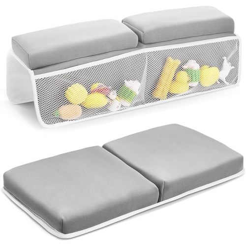 Baby Bath Kneeler and Elbow Rest Pad Set, Bathtub Kneeling Pad for Toddler, Baby Accessories for Bath, Relieve Your Knees and Elbows