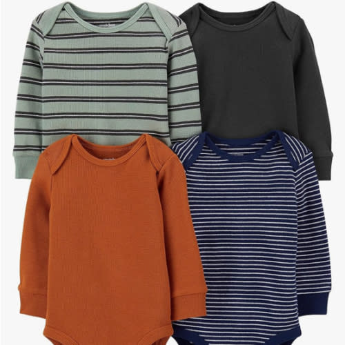 Simple Joys by Carter's Baby 4-Pack Long-Sleeve Thermal Bodysuit