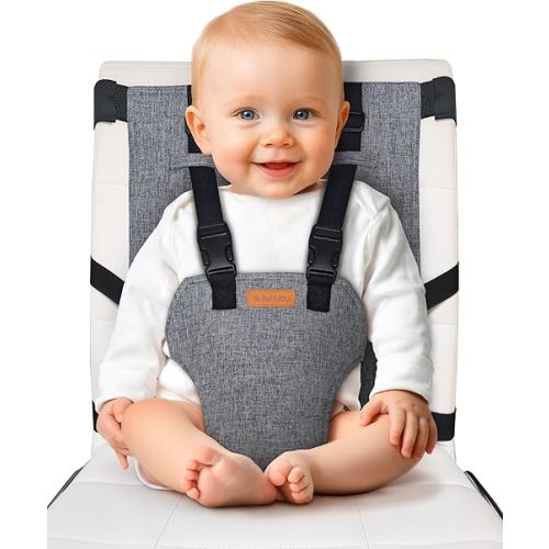 liuliuby Compact Travel High Chair | Portable High Chair for Baby | Baby Travel Essential Harness Seat | Must Haves for Vacations, Restaurants, Family Visits with Babies | Portable Highchair Seat