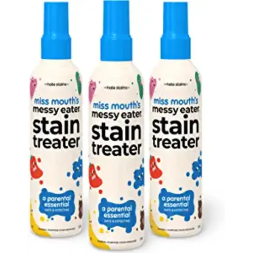 Miss Mouth's Messy Eater Stain Treater Spray - 4oz 3 Pack Stain Remover - Newborn & Baby Essentials - No Dry Cleaning Food, Grease, Coffee Off Laundry, Underwear, Fabric - 3 pack