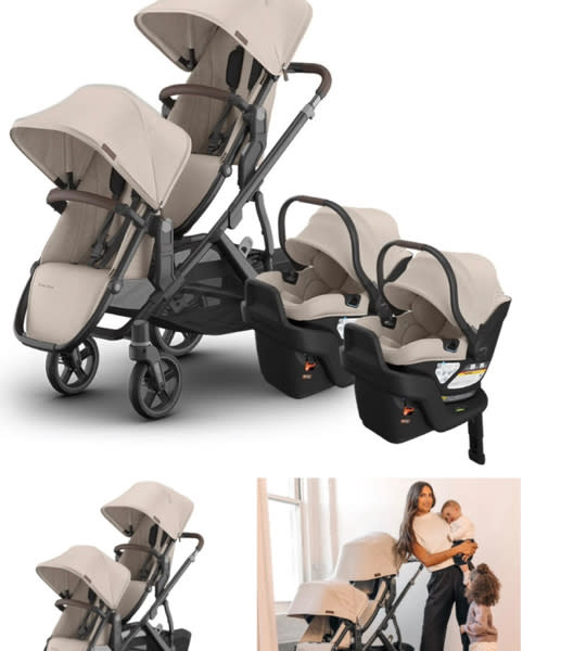 UPPAbaby Vista V3 Twin Stroller + Aria V2 Travel System | Modern Nursery™