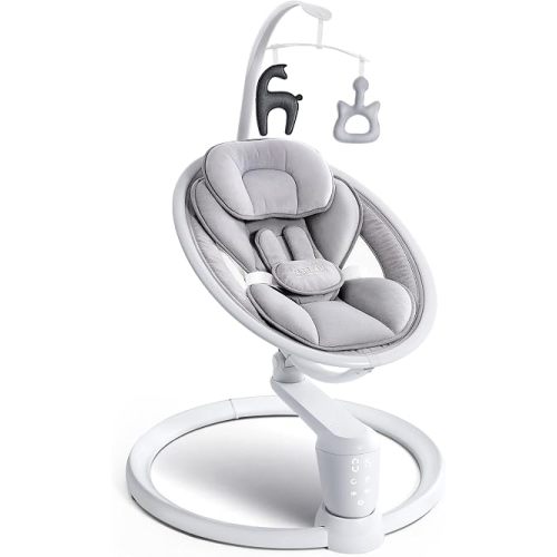 HARPPA Electric Baby Swings for Infants and Newborns,Light Gray