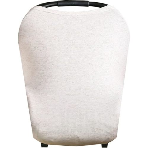 Copper Pearl Nursing Cover for Breastfeeding – Multi-Use Baby Car Seat Cover, Stroller Cover & Breast Feeding Cover Up for Women, Stretchy Breathable High Quality Cover for Boy or Girl, Oat
