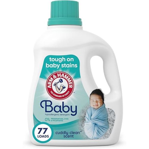 Arm & Hammer Baby, 77 Loads Liquid Laundry Detergent, 100.5 Fl oz