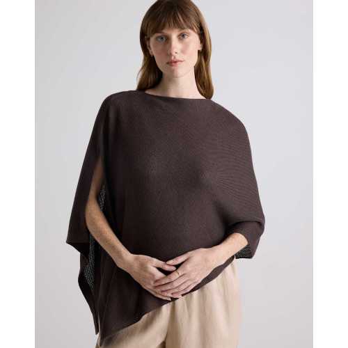 Lightweight Cotton Cashmere Nursing Shawl in Mocha Heather