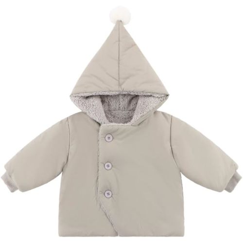 Baby Girl Winter Fleece Jacket Toddler Boy Puffer With Hood Coat Infant Clothes