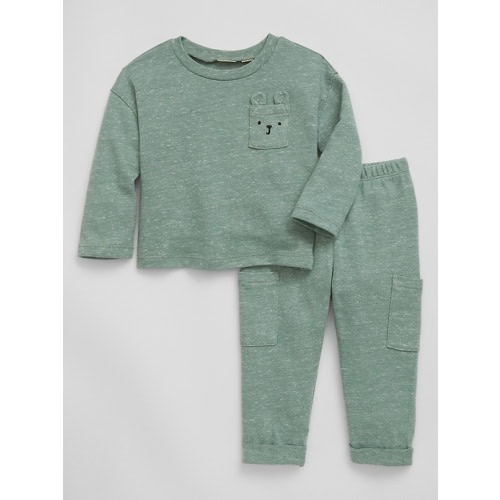 Baby Pocket Bear Two-Piece Outfit Set