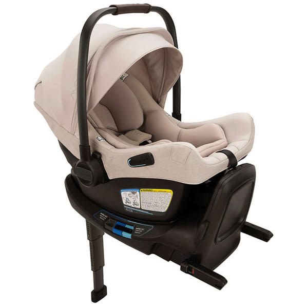 Nuna ® PIPA ™ aire rx Biscotti Brown Reclining Infant Car Seat + PIPA RELX Base
