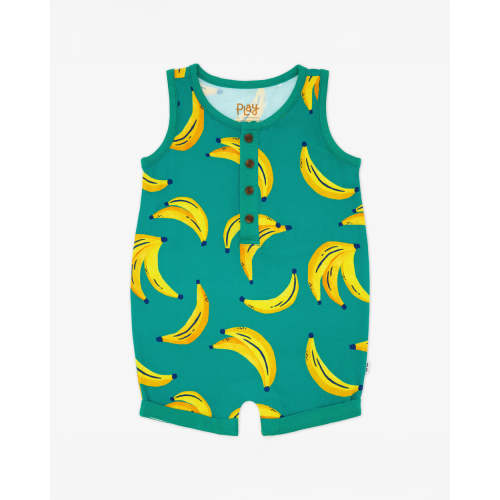 Go Bananas Tank Button Romper | Little Sleepies