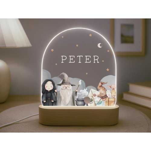 Personalised Children's Wizard Night Light | LED Lamp | Kid's Decor | Boy | Girl | Gift For Birthday | Name Sign | Bedroom Decor