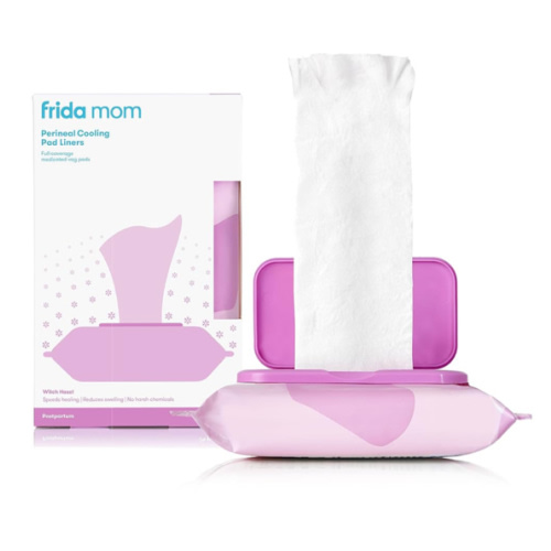 Frida Mom Witch Hazel Perineal Cooling Pad Liners for Postpartum Care, Hospital Bag Essentials for Pain Relief After Birth, Full-Length Medicated Cooling Pad Liners (24ct)