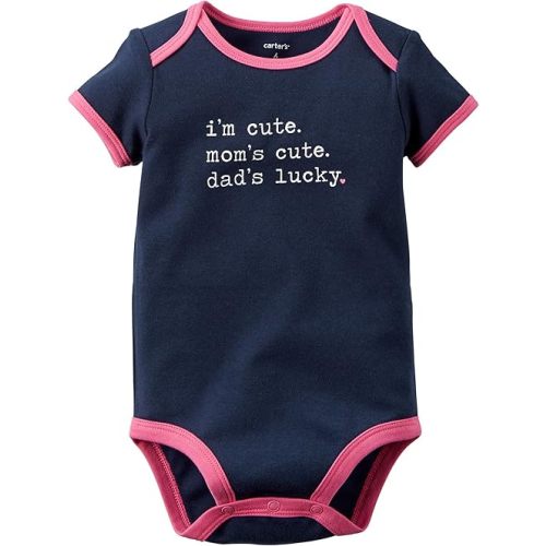 Carters Baby Girls Dads Lucky Bodysuit Navy 6M