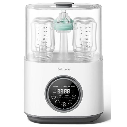 Bottle Sterilizer and Dryer, with Breastmilk Warmer, Large Capacity Baby Bottle Steam Sterilizer and Dryer for Baby Bottles, Pacifiers, Pump Parts, Touch Screen & Auto-Off, Premium Quality (Cream)