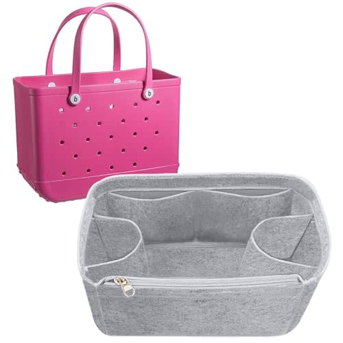 Lckaey Beach Bag organizer for bogg accessories Large Organizer Storage for Bogg Bag Organizing divider insert 3018French grey-L